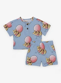 Disney Winnie the Pooh Balloon Bear Allover Print Infant Shirt & Short Set - BoxLunch Exclusive