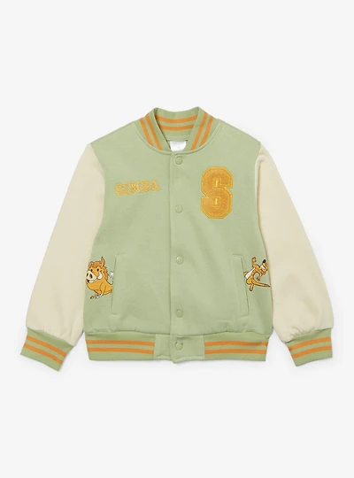 Disney The Lion King Simba, Timon, & Pumbaa Toddler Varsity Jacket — BoxLunch Exclusive