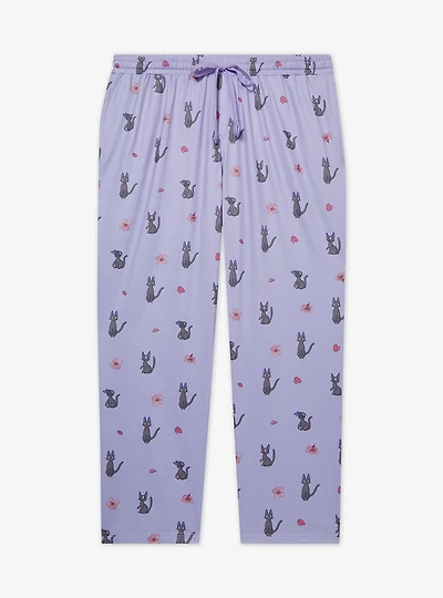 Studio Ghibli® Kiki's Delivery Service Jiji Allover Print Women's Plus Sleep Pants — BoxLunch Exclusive