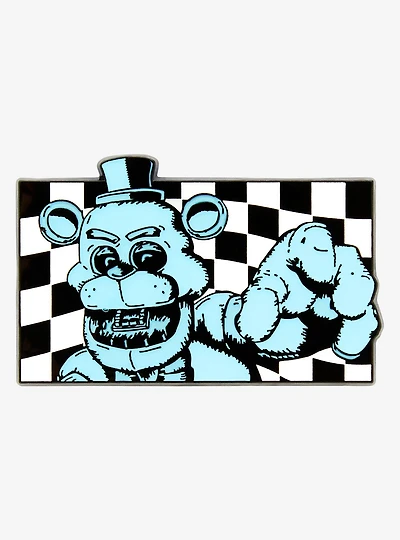 Five Nights at Freddy's Checkerboard Glow-in-the-Dark Enamel Pin