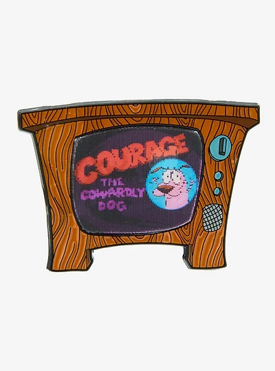 Courage the Cowardly Dog TV Set Lenticular Enamel Pin - BoxLunch Exclusive