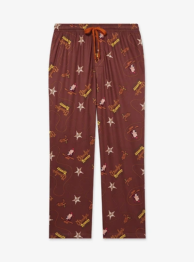 Disney Pixar Toy Story Woody's Roundup Icons Allover Print Plus Sleep Pants - BoxLunch Exclusive