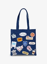 Gilmore Girls Stars Hollow Patches Denim Tote Bag — BoxLunch Exclusive