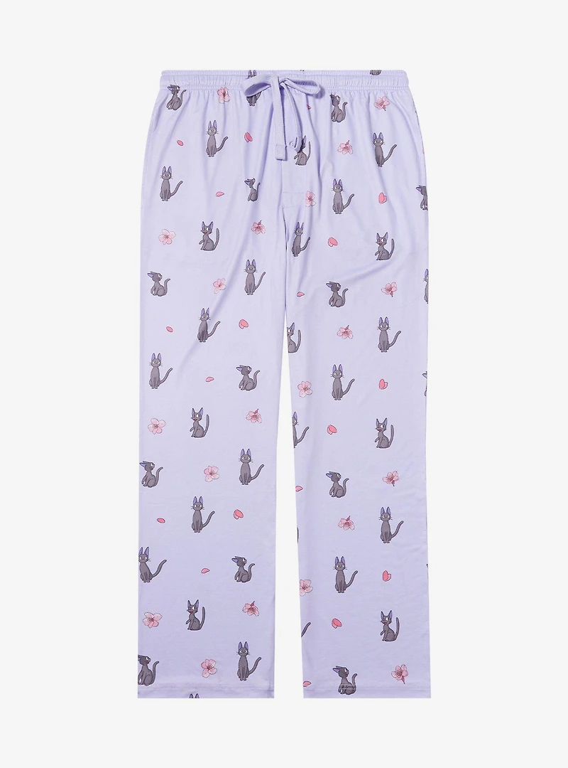 Studio Ghibli® Kiki's Delivery Service Jiji Cherry Blossom Allover Print Sleep Pants