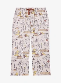 Disney Winnie the Pooh Illustrated Allover Print Women's Plus Sleep Pants — BoxLunch Exclusive