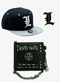 Death Note Cap Pin and Wallet Bundle