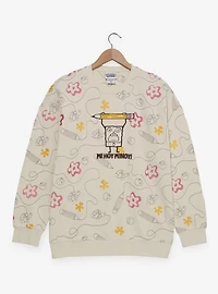SpongeBob SquarePants DoodleBob Allover Embroidered Icons Crewneck - BoxLunch Exclusive