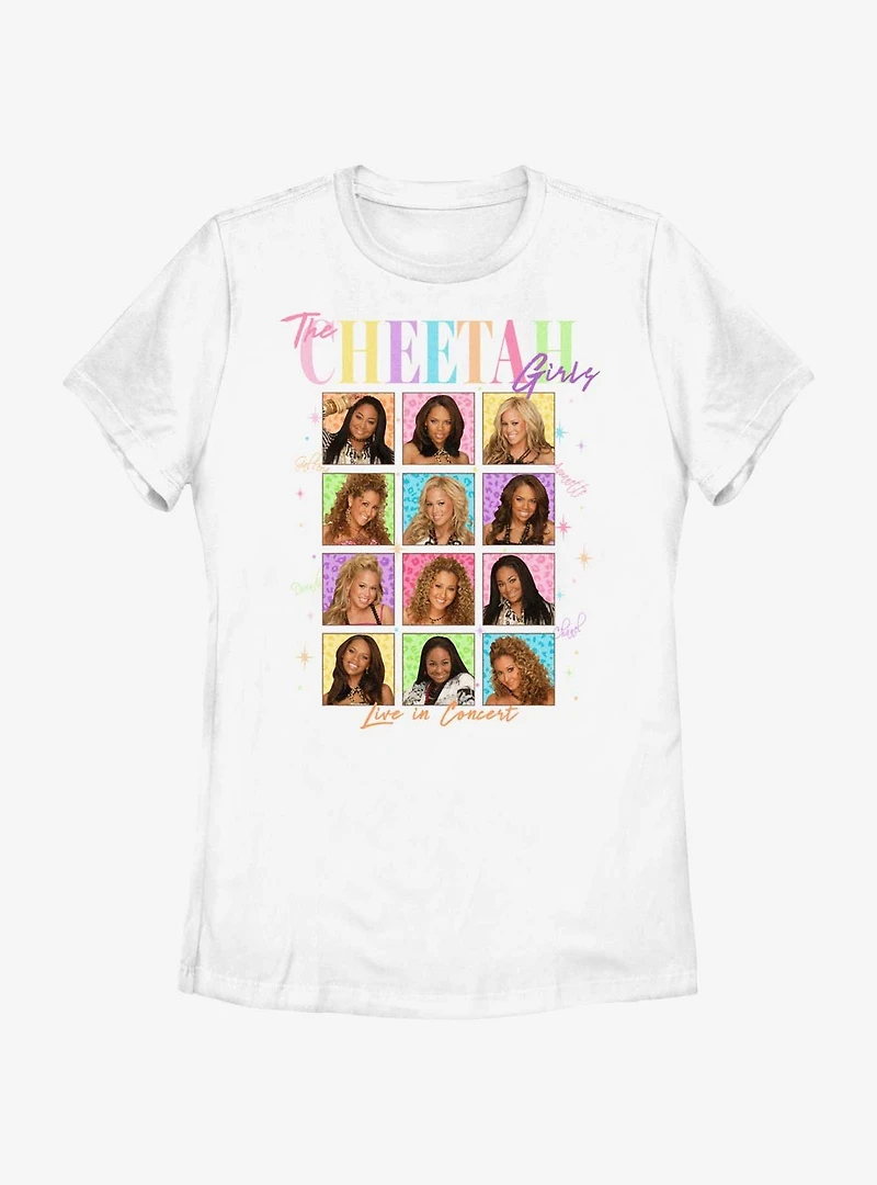 The Cheetah Girls Tile Portraits Womens T-Shirt