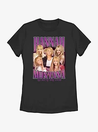 Hannah Montana Both Worlds Collage Womens T-Shirt
