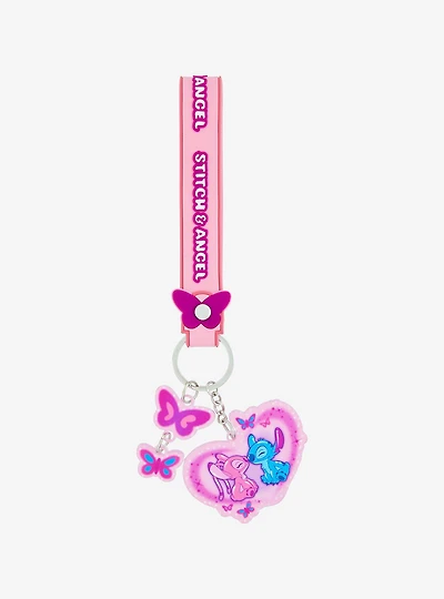 Disney Lilo & Stitch Angel & Stitch Butterfly Keychain