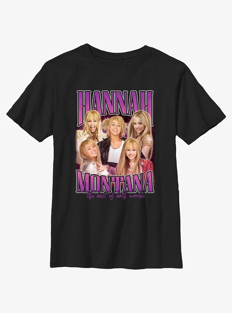 Hannah Montana Both Worlds Collage Youth T-Shirt