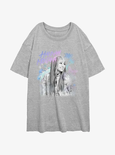 Hannah Montana Beach Vibes Portrait Womens Oversized T-Shirt