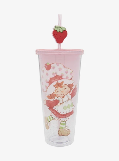 Strawberry Shortcake Ombré Carnival Cup with Straw Charm