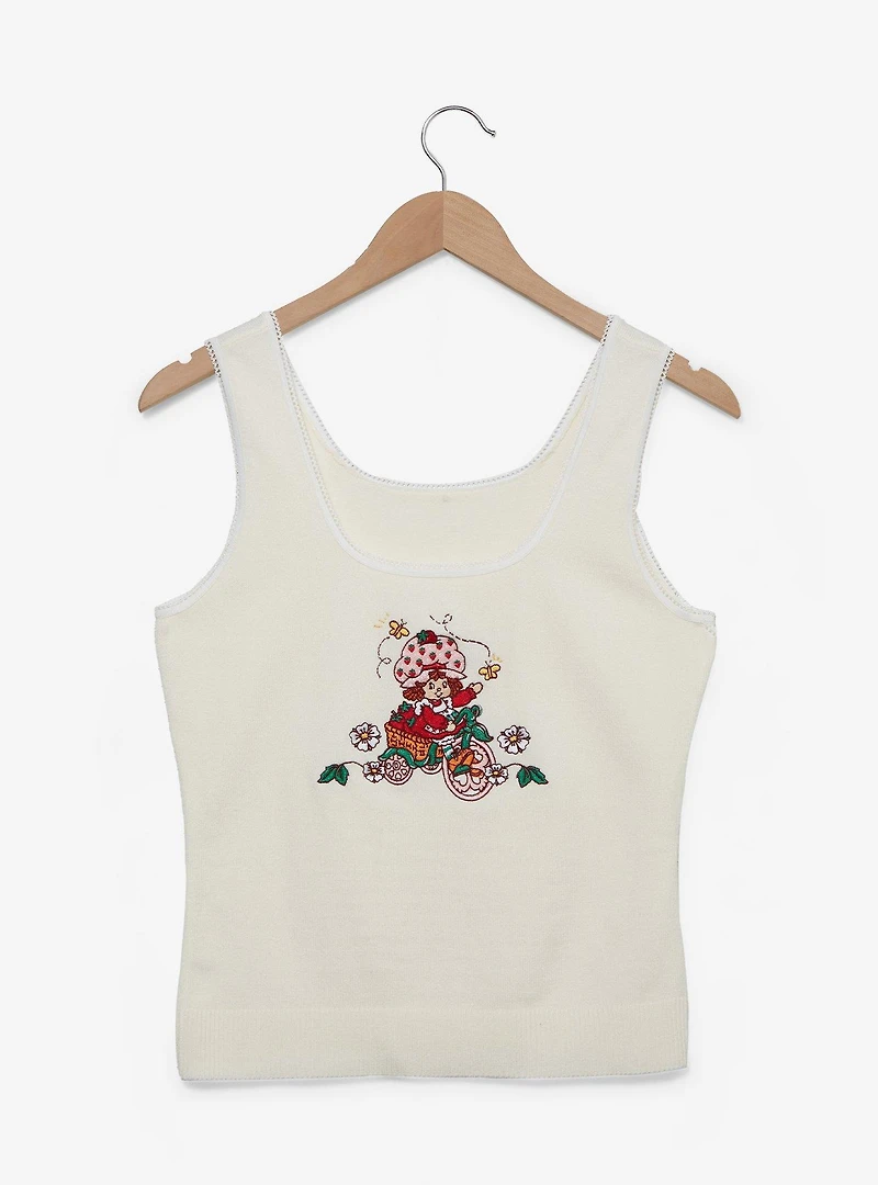 Strawberry Shortcake Bicycle Embroidered Women's Tank Top