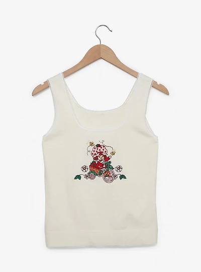 Strawberry Shortcake Bicycle Embroidered Women's Plus Tank Top