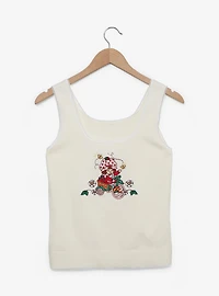 Strawberry Shortcake Bicycle Embroidered Women's Plus Tank Top