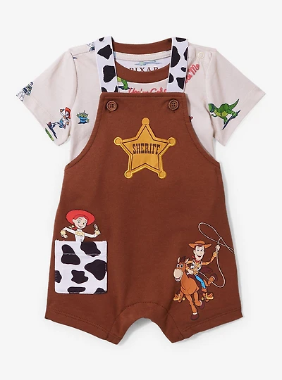 Disney Pixar Toy Story Sheriff Badge Infant T-Shirt & Overall Set- BoxLunch Exclusive