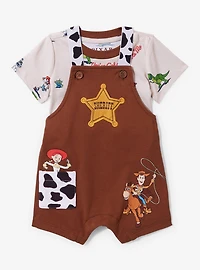 Disney Pixar Toy Story Sheriff Badge Infant T-Shirt & Overall Set- BoxLunch Exclusive