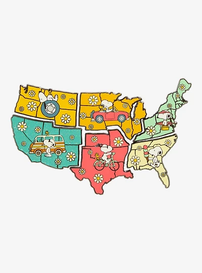 Loungefly Peanuts Snoopy USA Road Trip Blind Box Enamel Pin