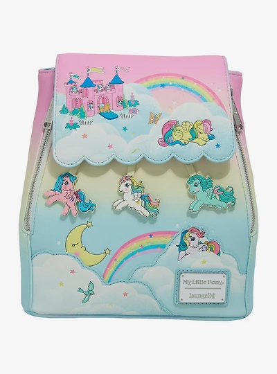 Loungefly My Little Pony Cloud Scene Drawstring Mini Backpack