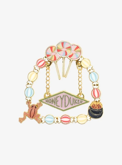 Harry Potter Honeydukes Sign Swinging Enamel Pin — BoxLunch Exclusive