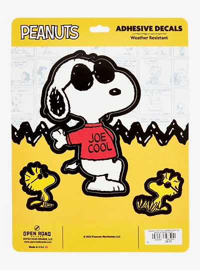 Peanuts Snoopy & Woodstock Joe Cool Decal Set