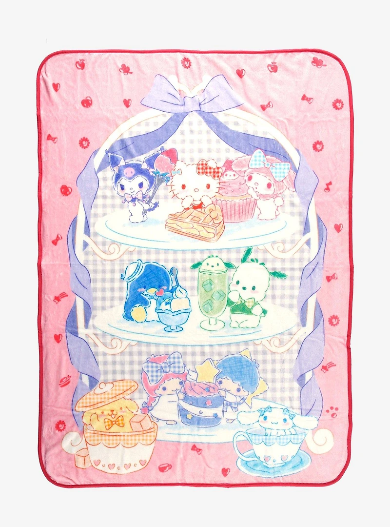 Sanrio Hello Kitty and Friends Treats & Tea Cups Throw