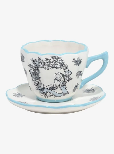 Disney Alice in Wonderland Floral Alice Teacup & Saucer - BoxLunch Exclusive