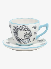 Disney Alice in Wonderland Floral Alice Teacup & Saucer - BoxLunch Exclusive