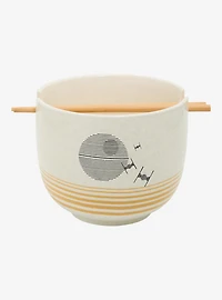 Star Wars Death Star Striped Ramen Bowl with Chopsticks