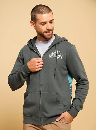 Jurassic Park T-Rex Chase Zippered Hoodie - BoxLunch Exclusive