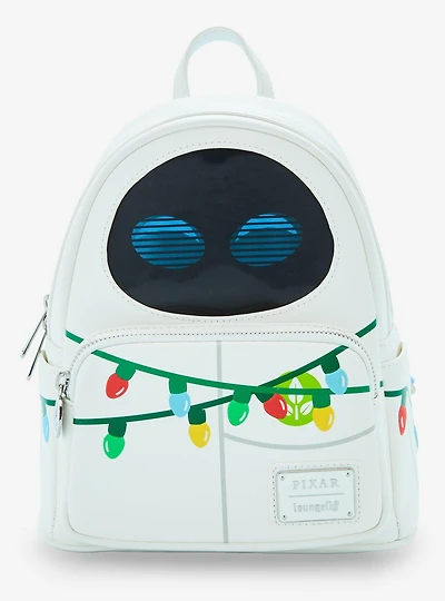 Loungefly Disney Pixar WALL-E EVE Christmas Lights Lenticular Mini Backpack