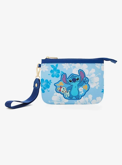 Disney Lilo & Stitch Hibiscus Blue Wristlet — BoxLunch Exclusive