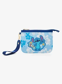 Disney Lilo & Stitch Hibiscus Blue Wristlet — BoxLunch Exclusive