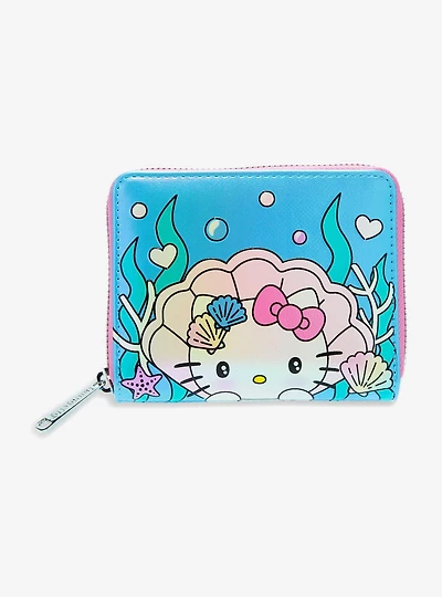 Loungefly Sanrio Hello Kitty Mermaid Metallic Zip Wallet — BoxLunch Exclusive