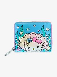 Loungefly Sanrio Hello Kitty Mermaid Metallic Zip Wallet — BoxLunch Exclusive