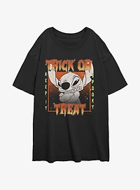 Disney Lilo & Stitch Stay Spooky Womens Oversized T-Shirt