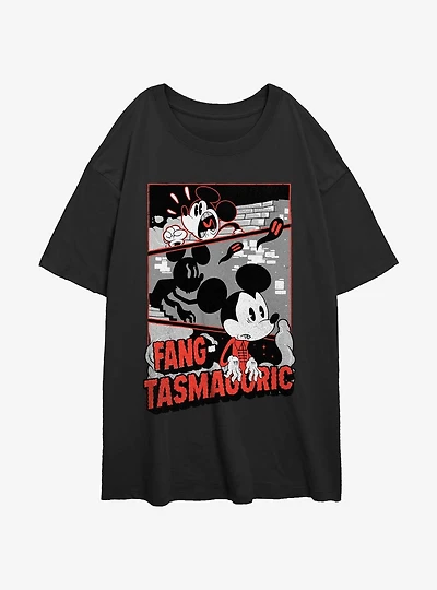 Disney Mickey Mouse Fang Womens Oversized T-Shirt