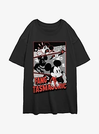 Disney Mickey Mouse Fang Womens Oversized T-Shirt
