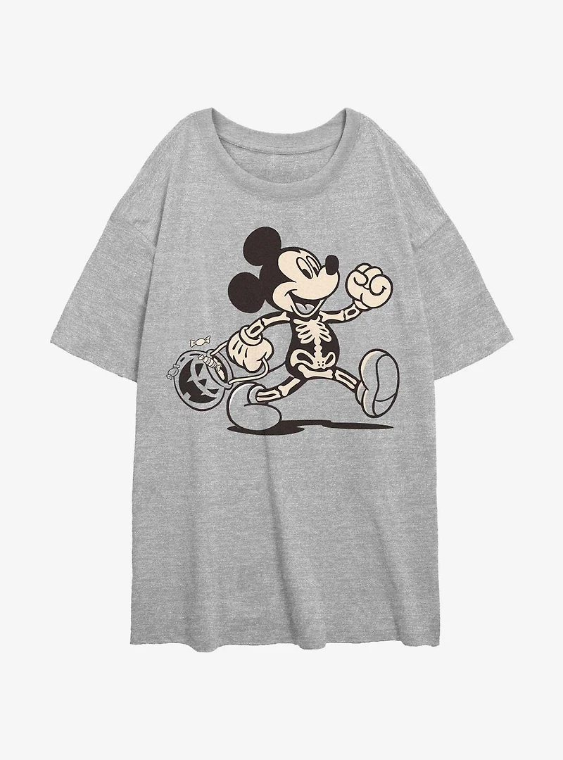 Disney Mickey Mouse Funny Bones Womens Oversized T-Shirt