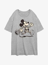 Disney Mickey Mouse Funny Bones Womens Oversized T-Shirt