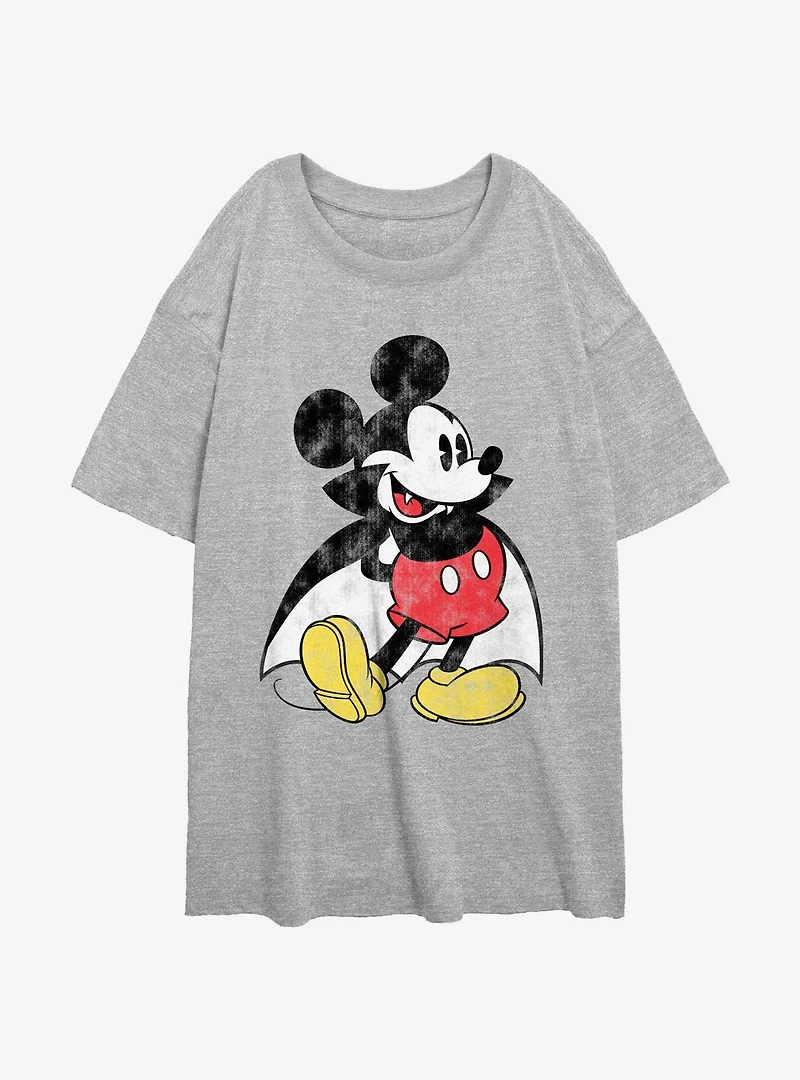 Disney Mickey Mouse Standing Vampire Womens Oversized T-Shirt