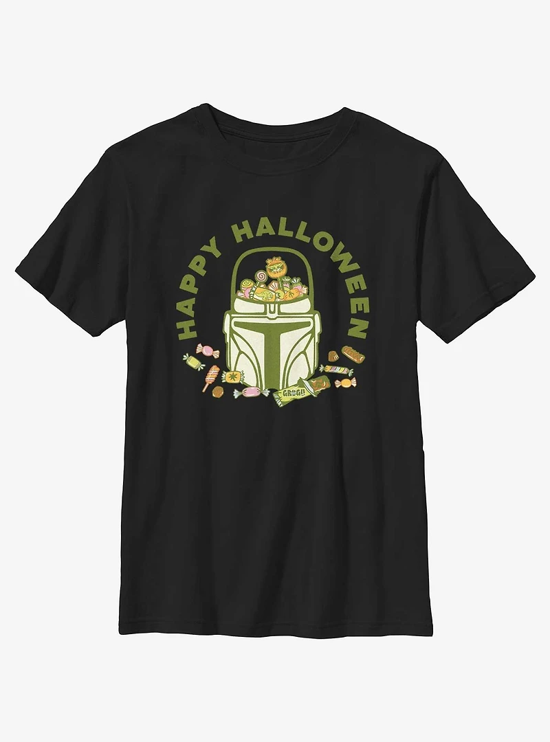 Star Wars The Mandalorian Happy Halloween Youth Girls T-Shirt