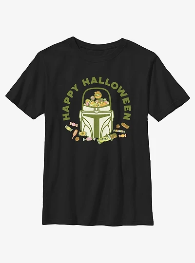 Star Wars The Mandalorian Happy Halloween Youth Girls T-Shirt
