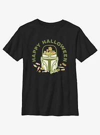 Star Wars The Mandalorian Happy Halloween Youth Girls T-Shirt