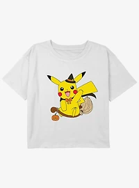 Pokemon Pikachu Witch Youth Girls Boxy T-Shirt