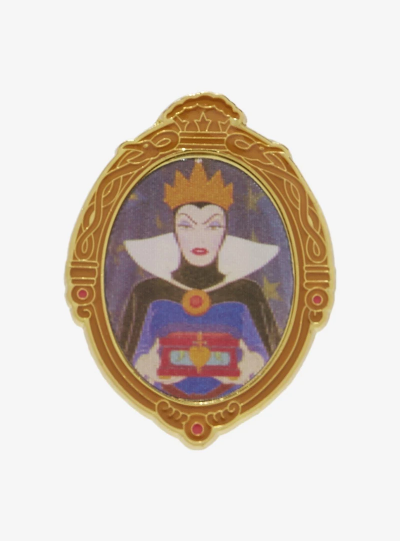 Loungefly Disney Snow White and the Seven Dwarfs Evil Queen Lenticular Portrait Enamel Pin