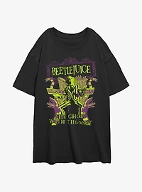 Beetlejuice Welcome Ghost With The Most Womens Oversized T-Shirt