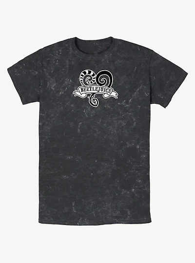 Beetlejuice Sandworm Heart Mineral Wash T-Shirt
