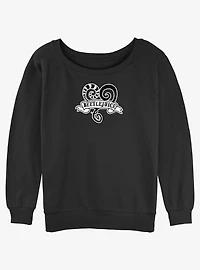 Beetlejuice Sandworm Heart Womens Slouchy Sweatshirt